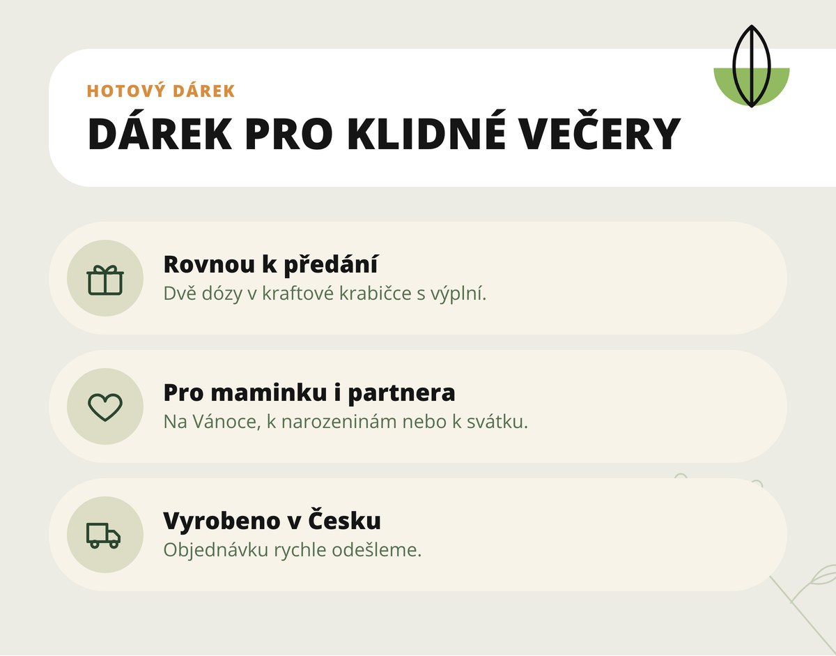 Dárkové balení Noční Pohoda a Hořčík Energy Dona Natura – kraftová krabička s výplní