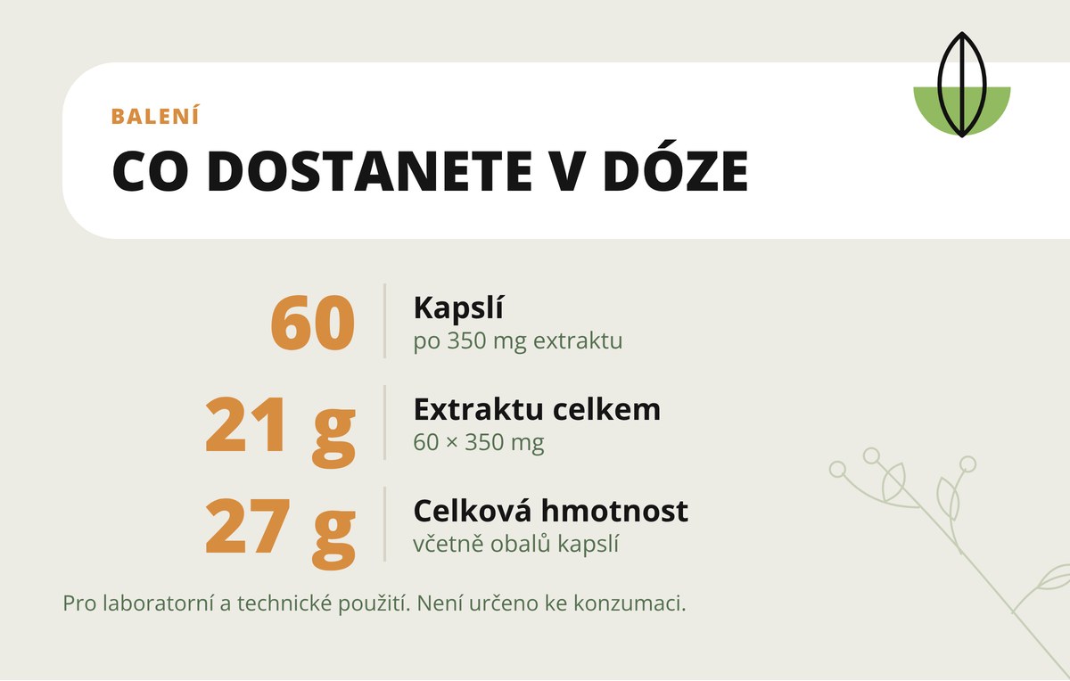 Tongkat Ali Dona Natura – balení 60 kapslí, 21 g extraktu, 27 g celkem, původ suroviny Čína